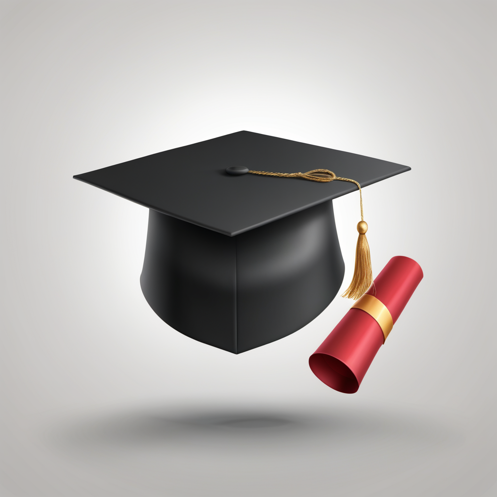 Celebrating Academic Achievements: A Graduation Cap and Diploma ...