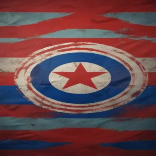 north korea flag