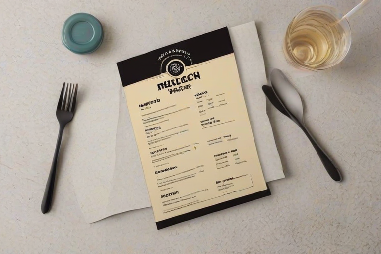 restaurant menu mockup