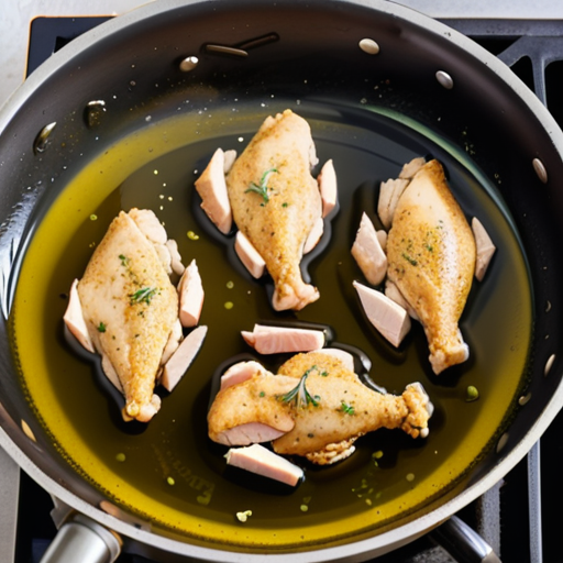 frying chicken in olive oil