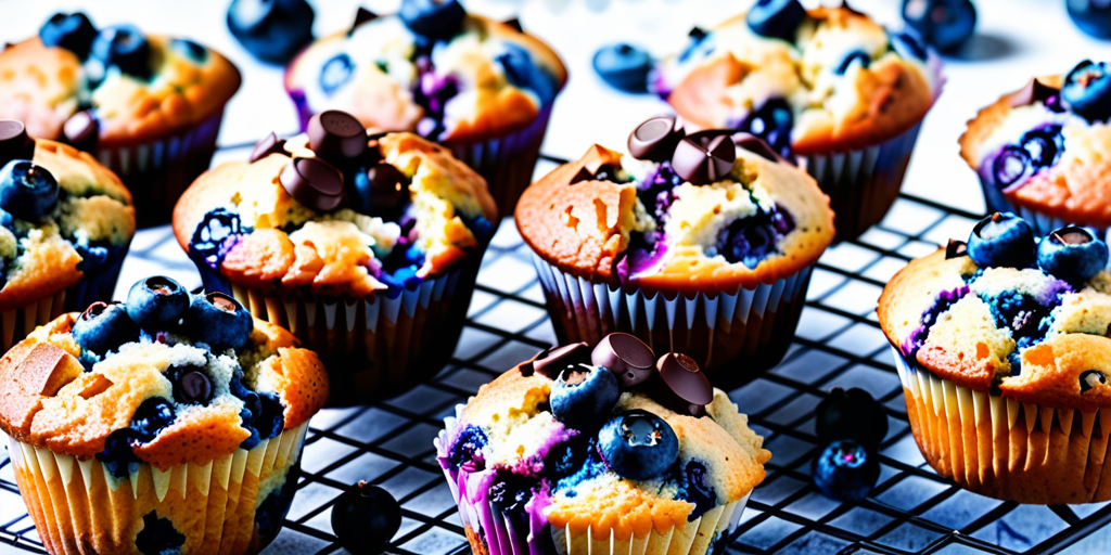 blueberry and choc chip muffins