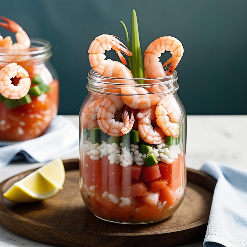 shrimp cocktail in a jar