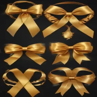 gold ribbon clipart