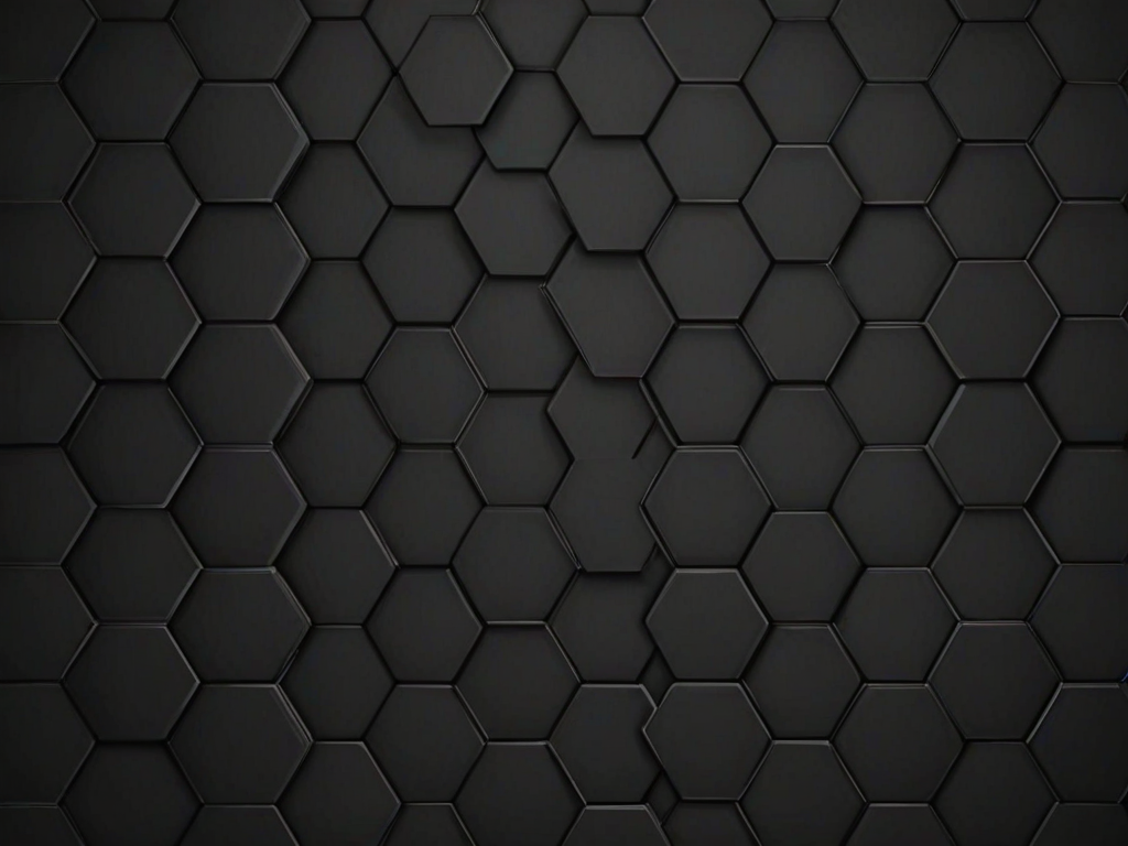 create a seamless hexagonal pattern on a dark gradient background with a subtle three-dimensional effect