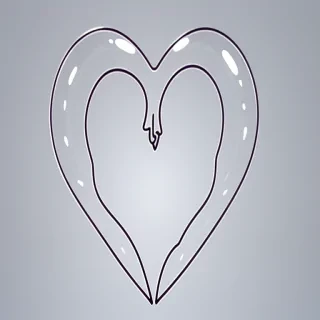 transparent heart outline