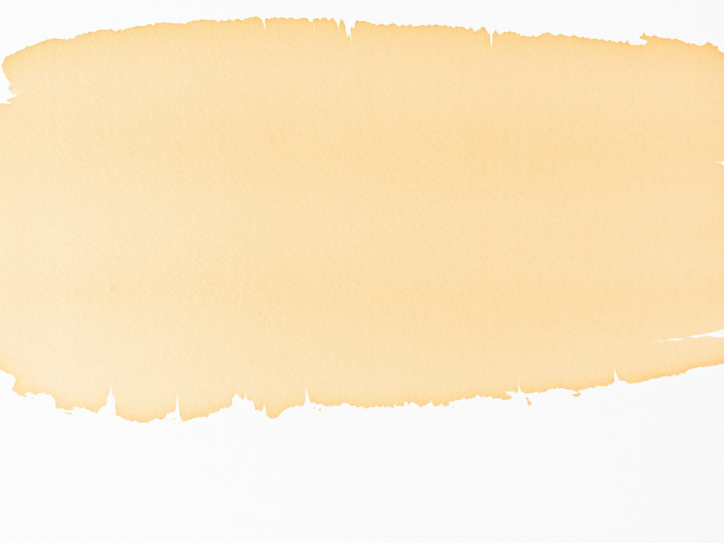 Create a high-resolution image of a smooth watercolor brushstroke in warm beige color, photographed with a Canon EOS R5 at f/8, 1/125s, ISO 100, using a standard 50mm lens from a top-down view to capture texture and detail.