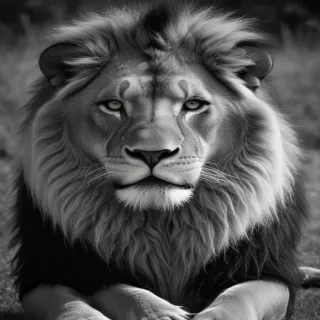 lion black and white pictures
