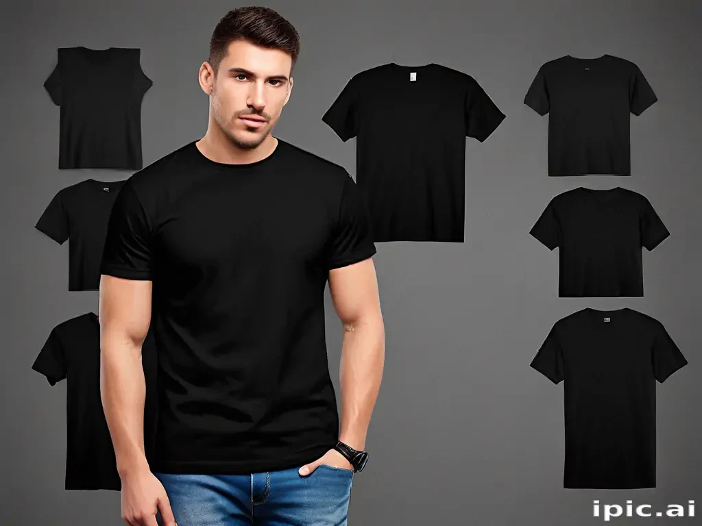 high resolution black t shirt template