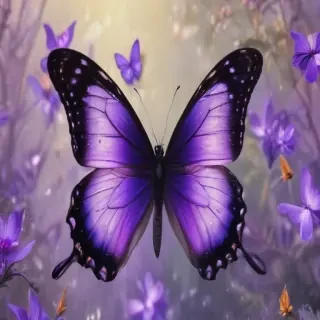 purple butterflies