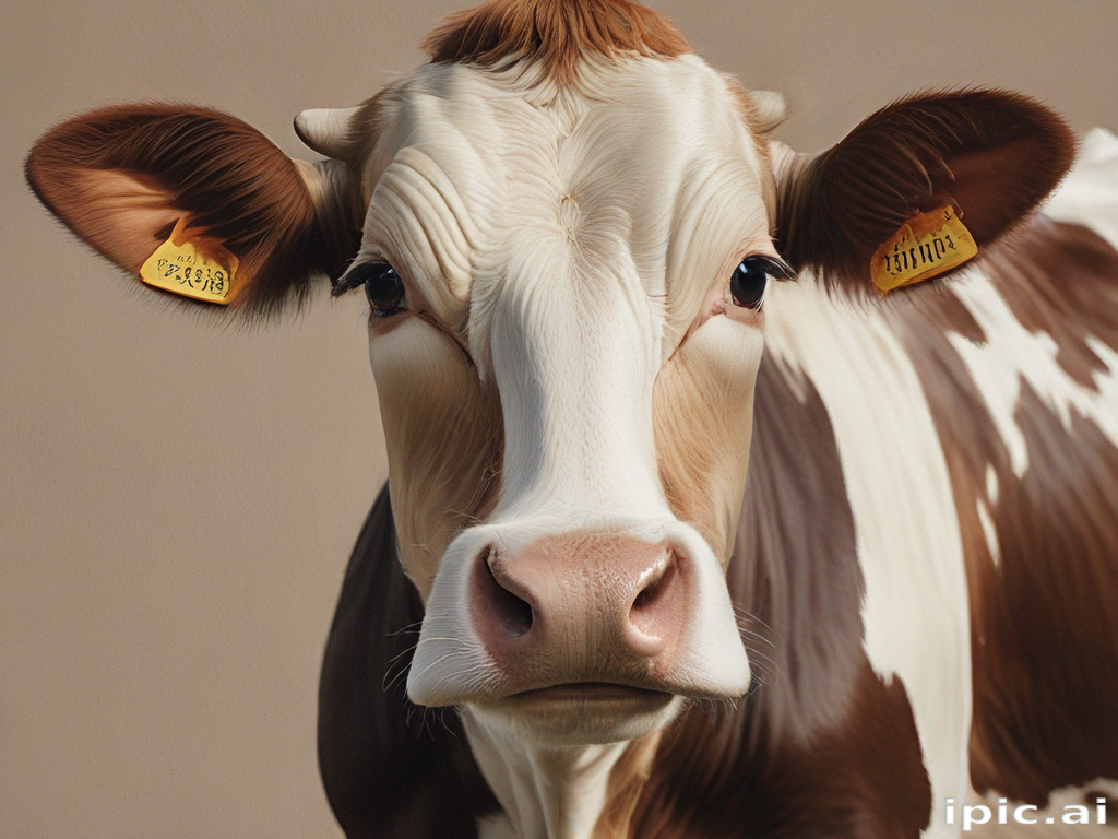 A Close-Up Portrait of a Charming Brown and White Cow