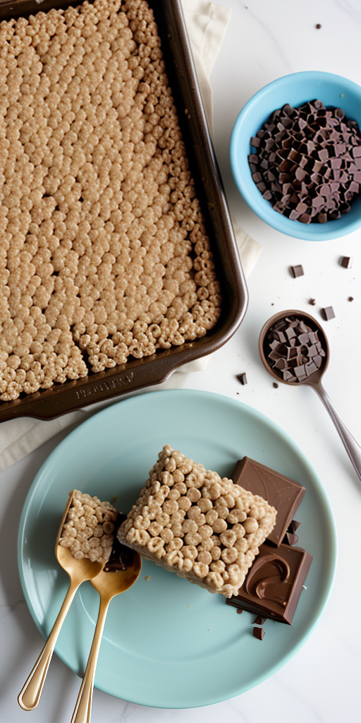 peanut butter rice krispies with chocolate