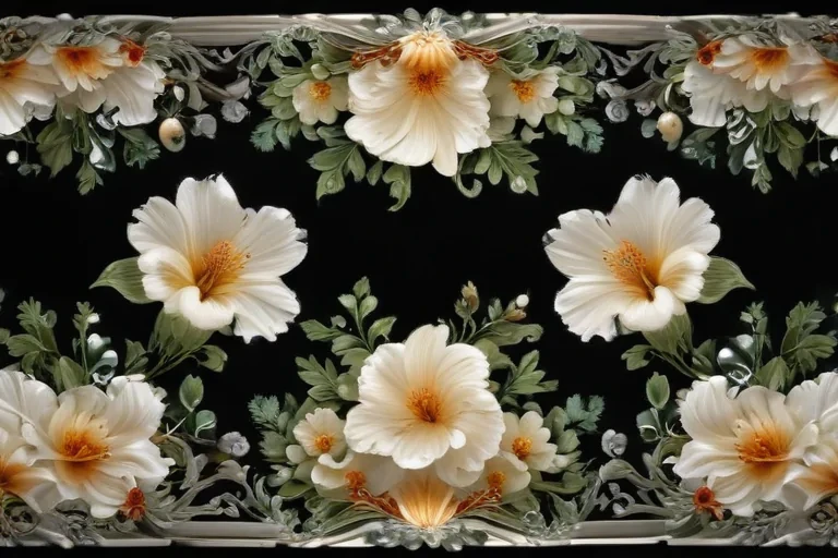 transparent flower border