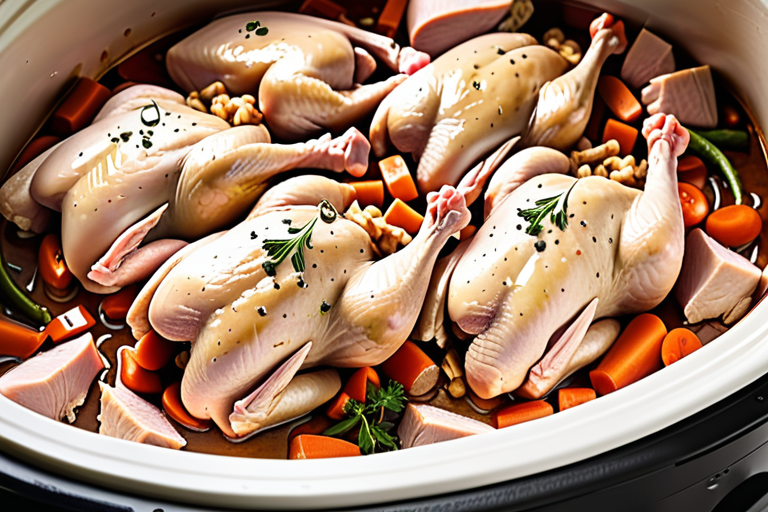 how long to cook frozen chicken in crockpot