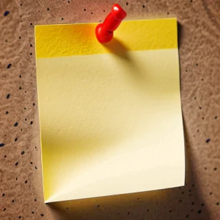 sticky note with transparent background