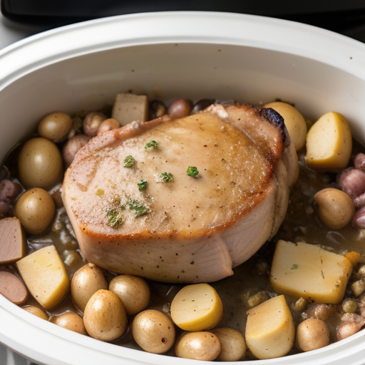 pork chops in crockpot with stuffing