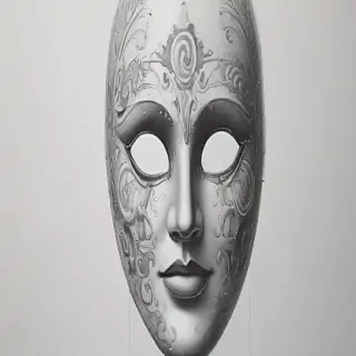 drawing of a mask