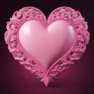 pink heart clipart