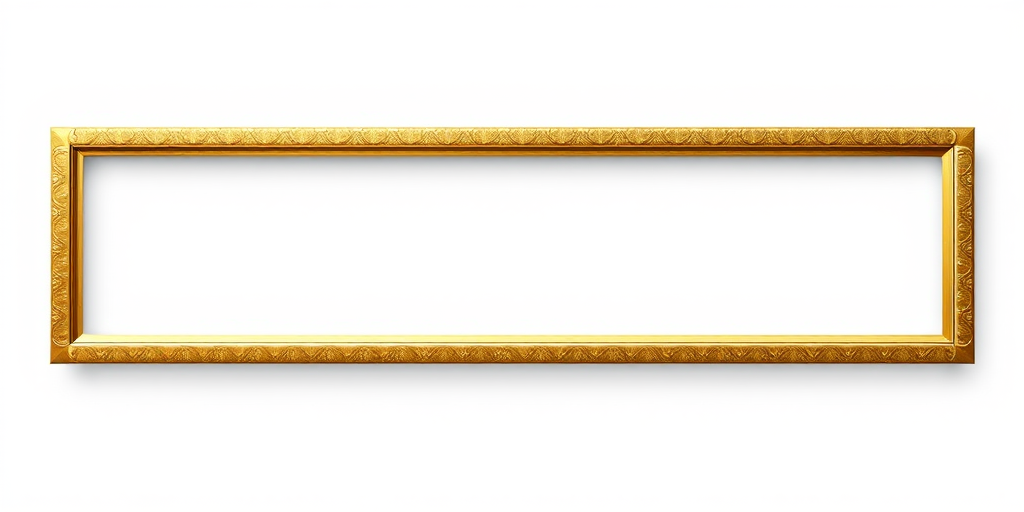 rectangle gold frame png
