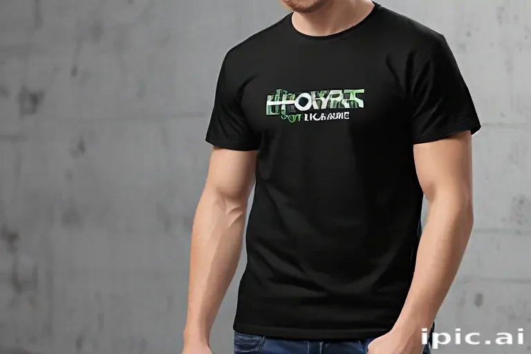 black tee shirt mockup