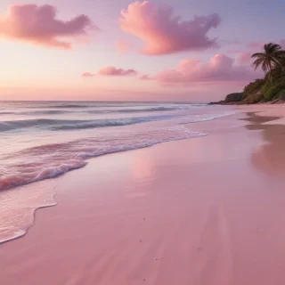 pink beach aesthetic