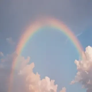 pastel coloured rainbow
