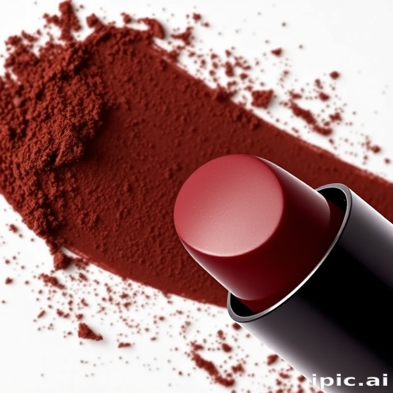 Sensual "Chocolate Truffle" cream-to-powder lipstick offers a rich, deep brown hue with a matte finish, perfect for creating a sultry and indulgent look