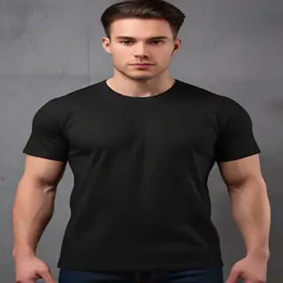black tee mockup