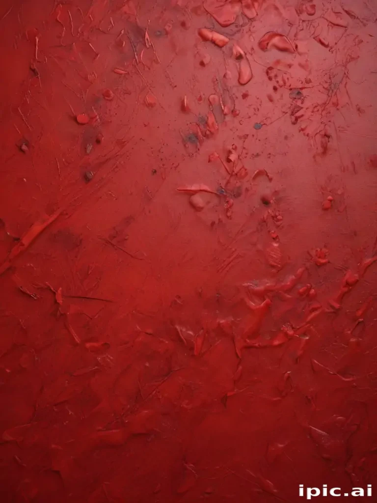Abstract Textured Red Surface Evoking Emotions and Depth Through Color