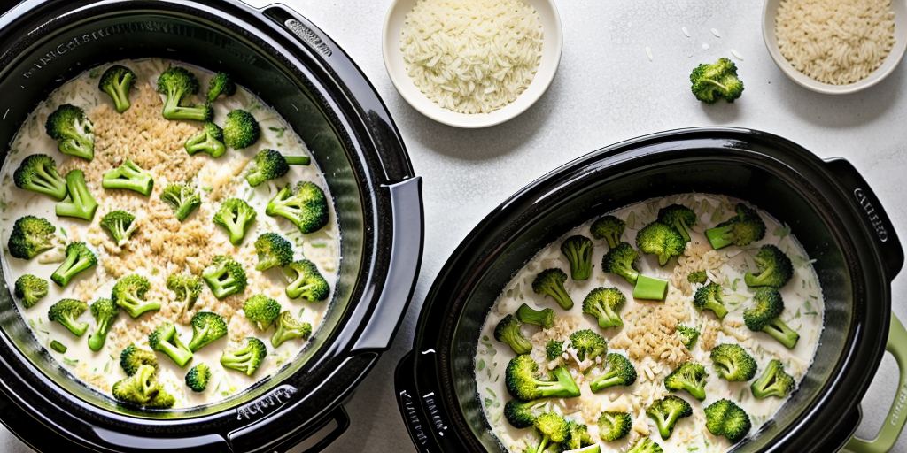 crockpot broccoli casserole with rice