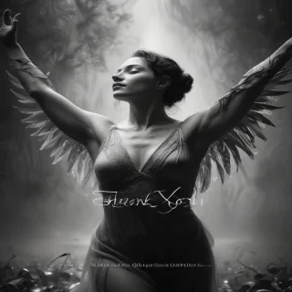 thank you in black and white