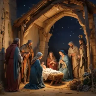 free christmas nativity scene