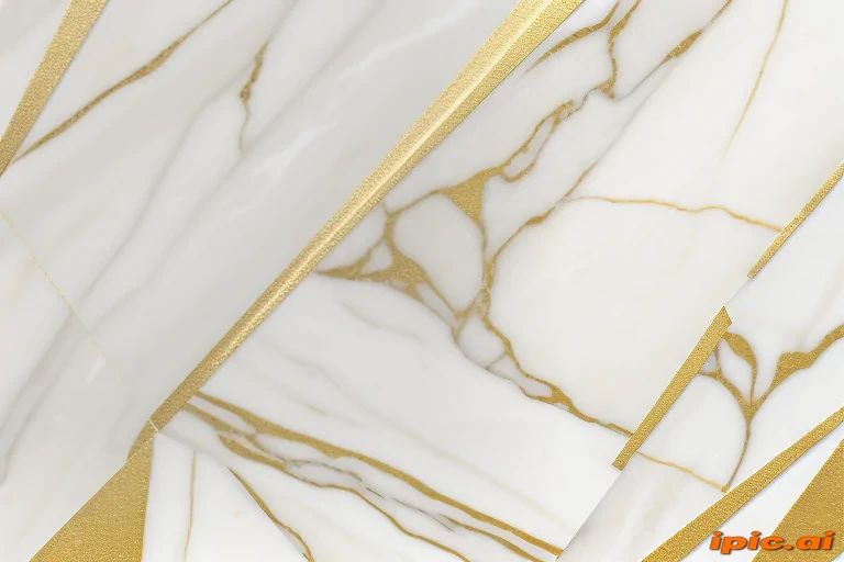 white and gold marble
