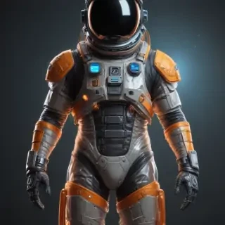 cartoon transparent astronaut suit