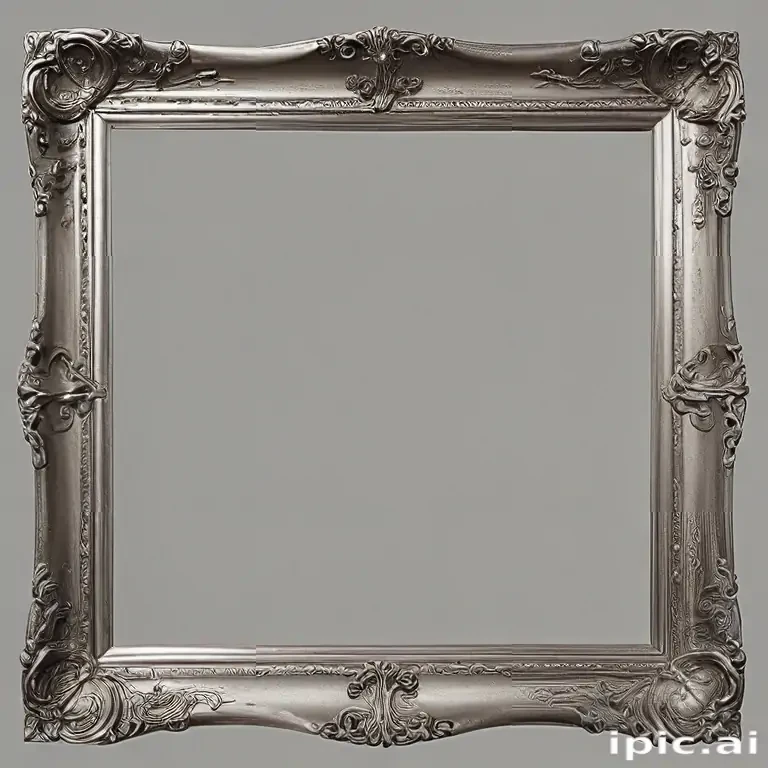 silver picture frame png