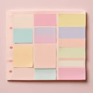 aesthetic cute sticky note png