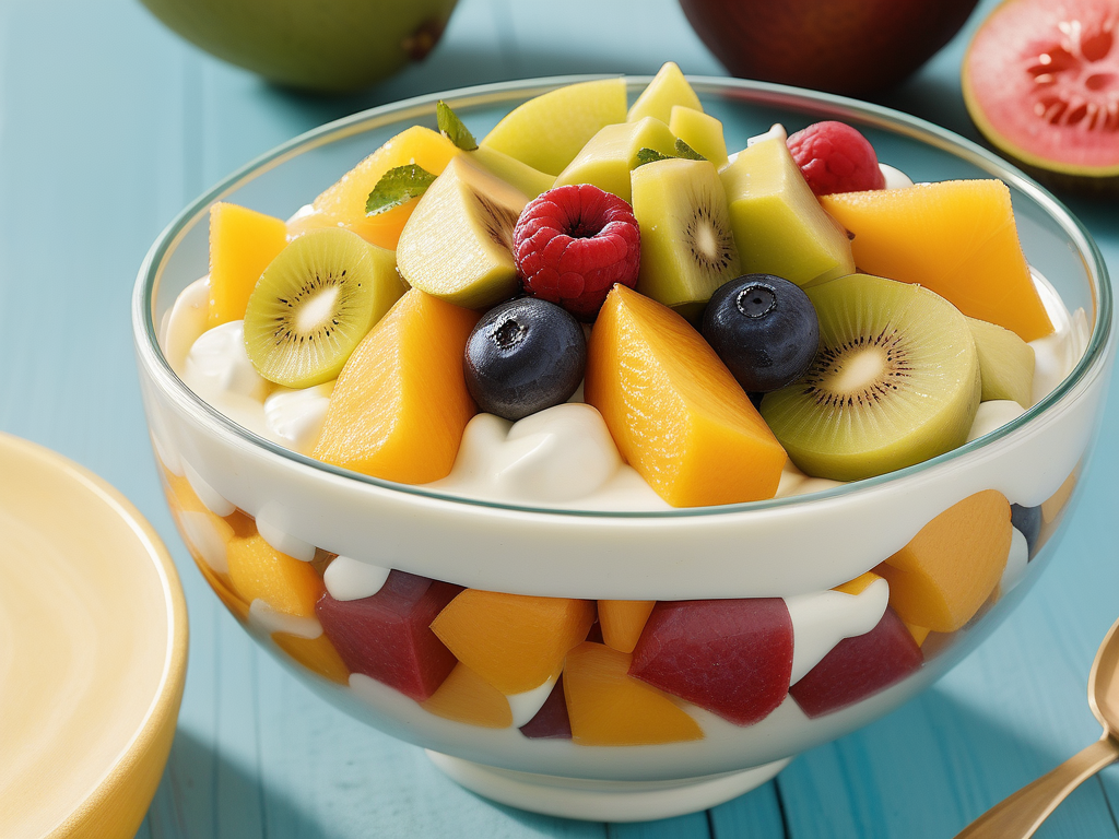mexican fruit salad with cream