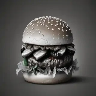 burger clipart black and white
