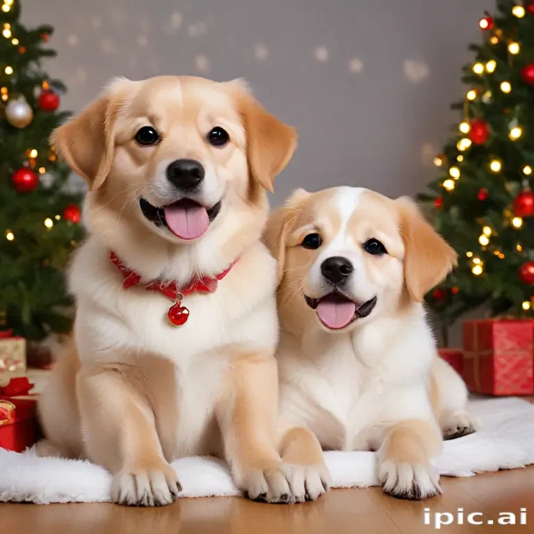 christmas wallpaper dogs