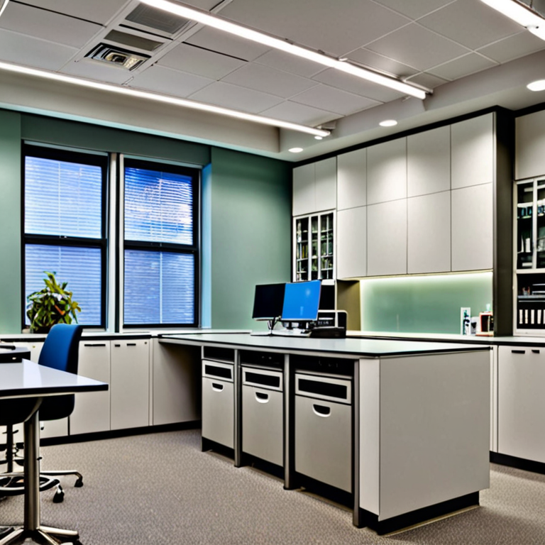 Clean Lab Setting Laboratory Setting: clean modern