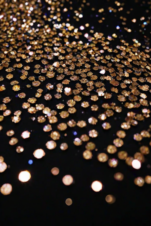 glitter on black background