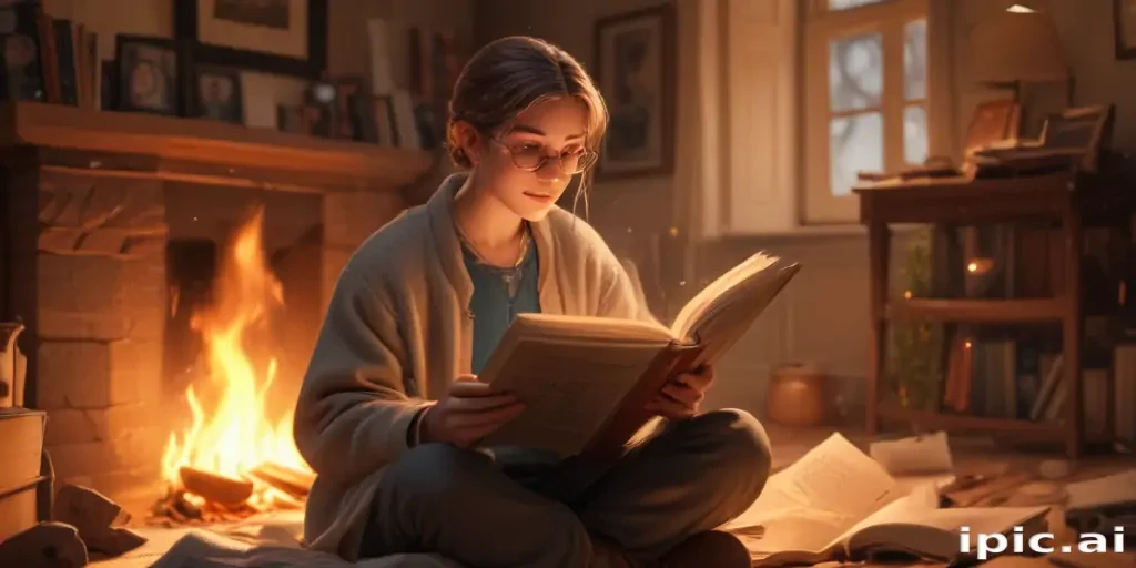 cartoon of reading