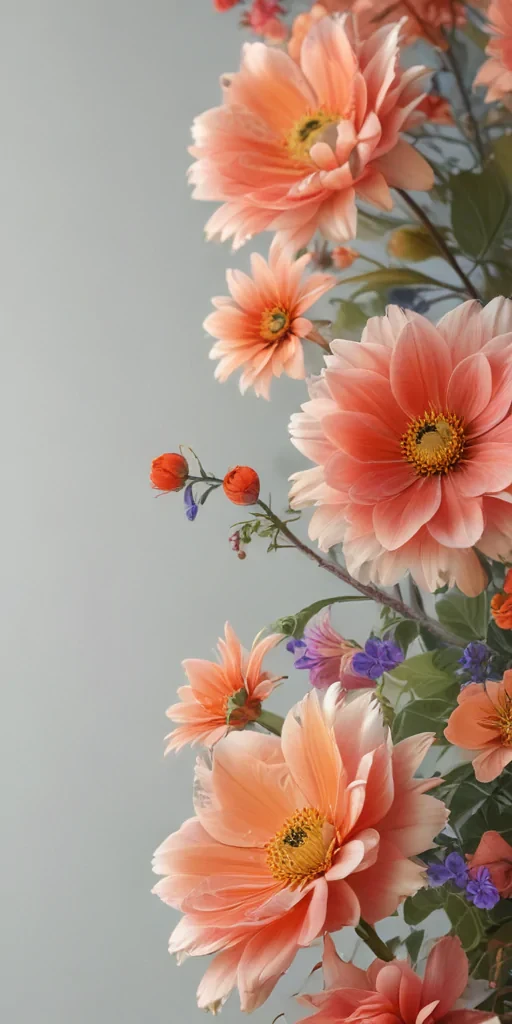flowers clear background