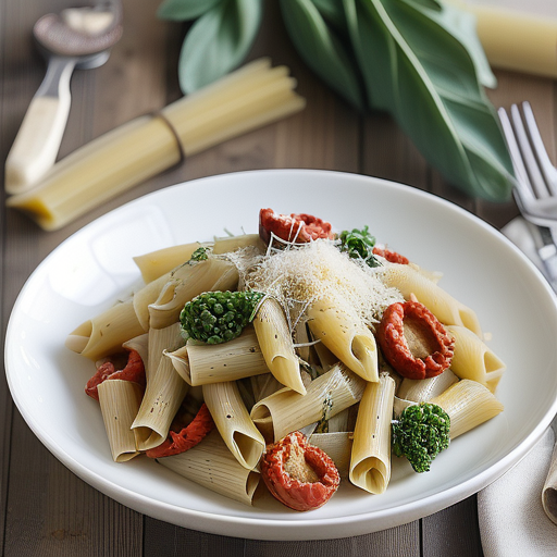 pasta with sun dried tomatoes and artichokes