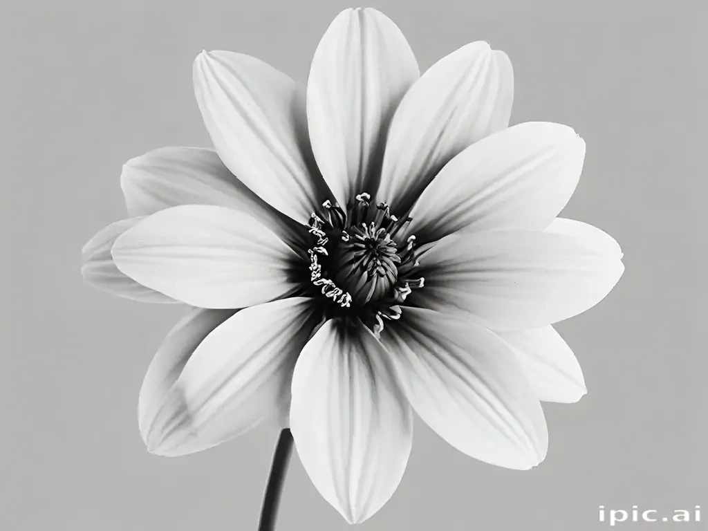 flower png black and white