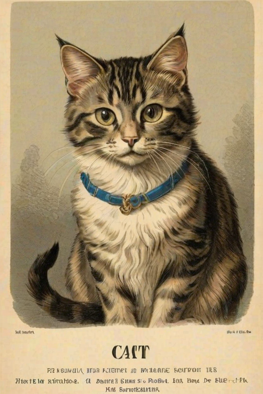 vintage cat illustration