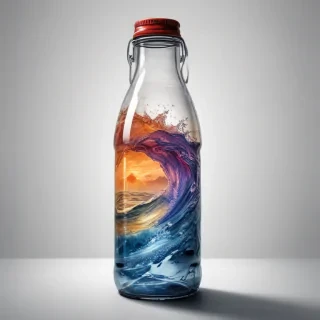 water bottle drawing