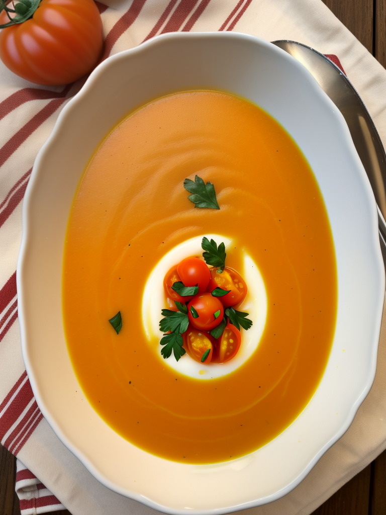 butternut squash soup with tomatoes