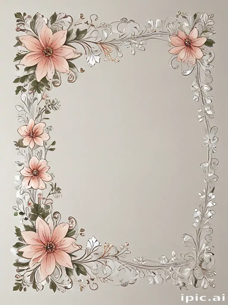 transparent floral border