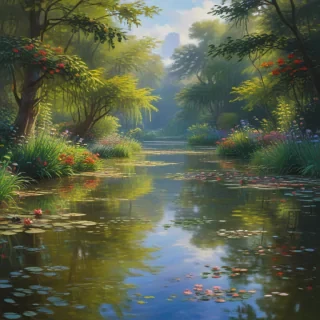 monet painting wallpaper