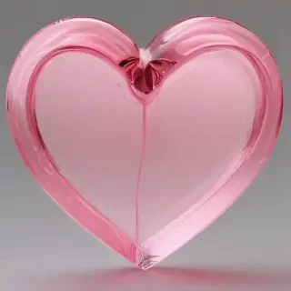 transparent pink heart